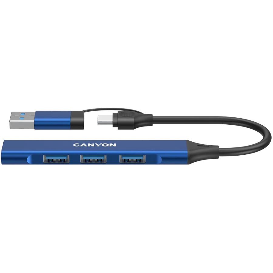 CANYON hub DS-02 4in1 USB-A/C Blue