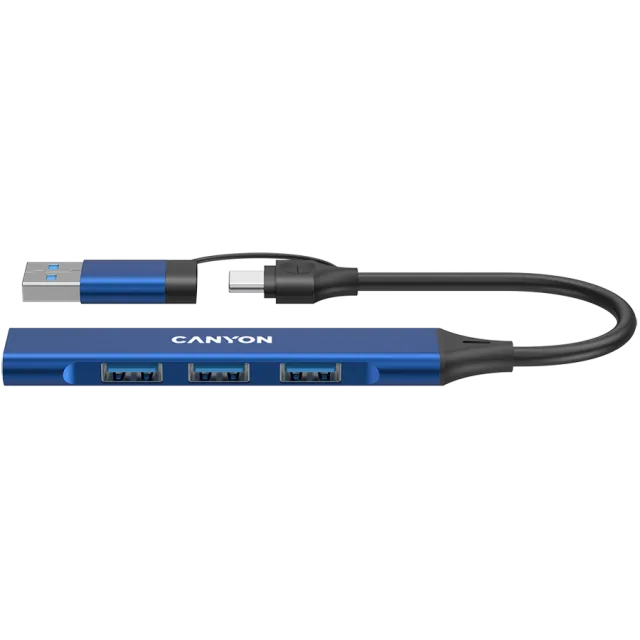 CANYON hub DS-02 4in1 USB-A/C Blue