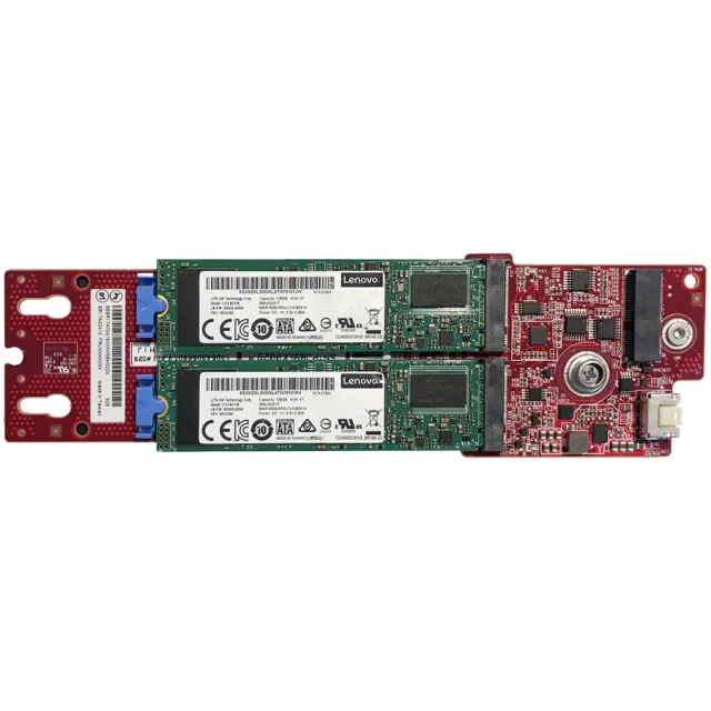 Lenovo ThinkSystem M.2 SATA 2-Bay RAID Enablement Kit (supports 2 SATA drives with RAID); ThinkSystem v2 servers;
