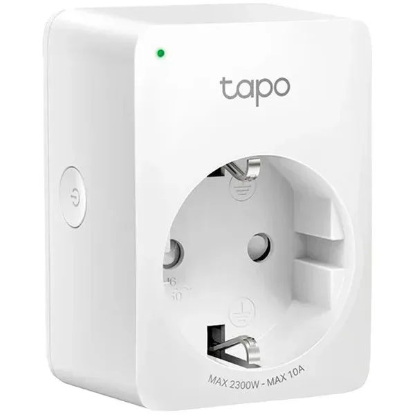 TP-Link Tapo P100(1-pack) Mini Smart Wi-Fi Socket, 220-240 V, 50/60 Hz, Max Load 10 A, 1200W, , 2.4 GHz Wi-Fi, Bluetooth 4.2 (onboarding only), 802.11 b/g/n, Amazon Certified for Humans (FFS), Voice C