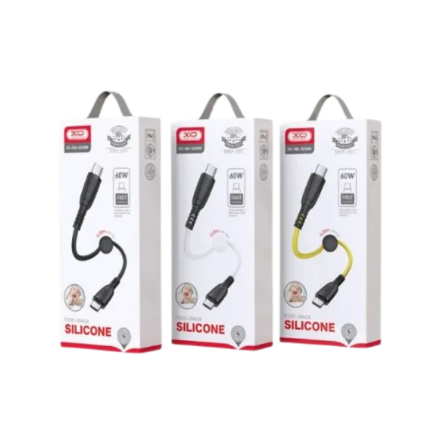 USB kabal XO NB-Q248B USB-C to USB-C 60W 25cm Yellow