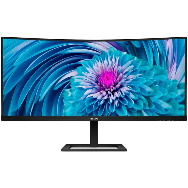 PHILIPS Monitor 346E2CUAE 34" Curved VA, 3440x1440 (UWQHD), 100Hz, 1ms (MPRT), 1500R, 300 cd/m2, 3000:1, Adaptive Sync, 1xHDMI 2.0, 1xDP 1.2, 1xUSB-C (DP Alt mode, PD 65W), PIP and PBP mode, Speakers,