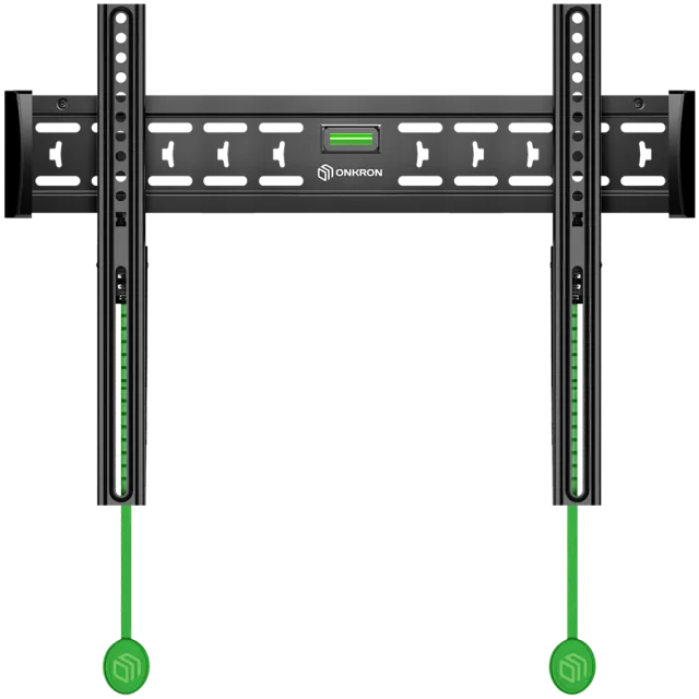 ONKRON Fixed TV Wall Mount for 43 to 85-inch Flat Panel TVs Digital Panels 68,2 kg, Black