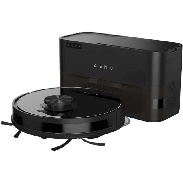 Robot Cleaner w/Dust Collector, black, 2in1 and dust tank, 4000pa, 3200mAh battery