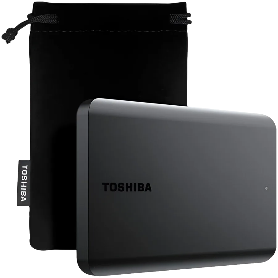 Toshiba External Hard Drive Canvio Basics Excl (2.5" 2TB, USB3.2 Gen 1, Black)