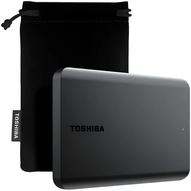 Toshiba External Hard Drive Canvio Basics Excl (2.5" 2TB, USB3.2 Gen 1, Black)