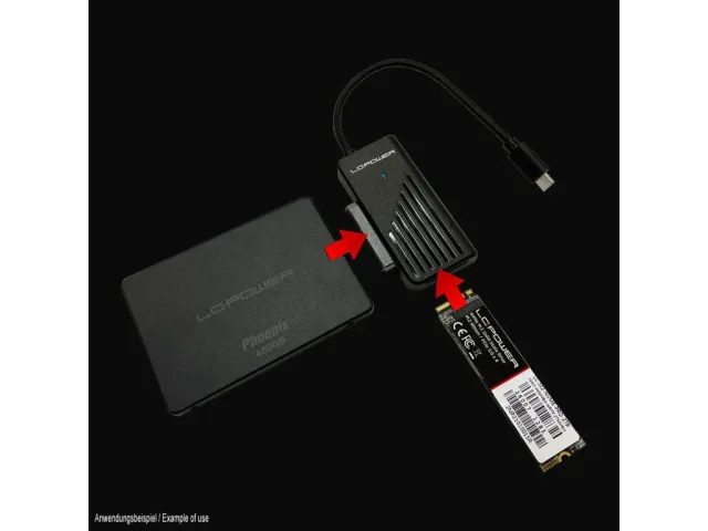 LC-Power Adapter za SATA NVMERaznovrsne opcije povezivanja2.5" ili 3.5" adapter, USB-C