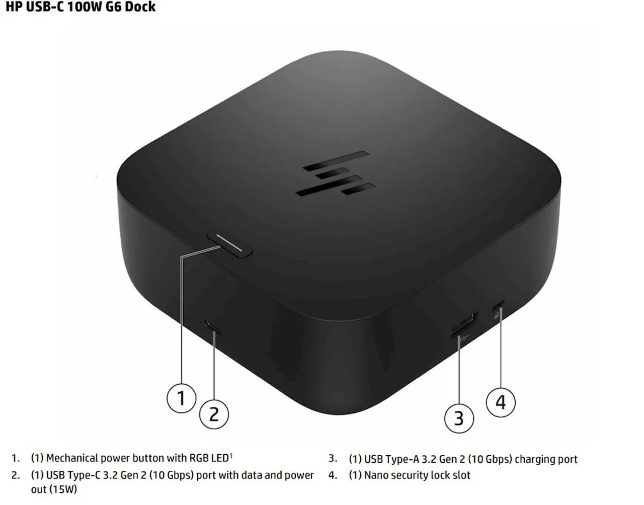 HP USB-C 100W G6 Dock EUROHP USB-C 100W G6 Dock EUROHP USB-C 100W G6 Dock EURO