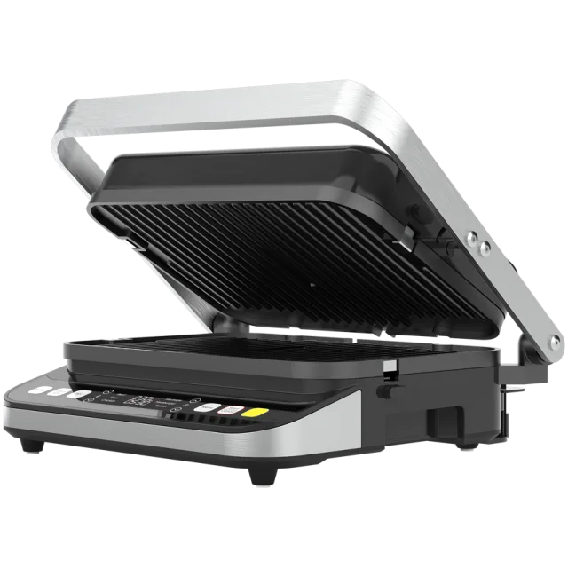 AENO ''Electric Grill EG5: 2000W, 2 heating modes - Lower Grill, Both Grills, 6 preset programs, Defrost, Max opening angle -180°, Temperature regulation, Timer, Removable double-sided plates, Plate s