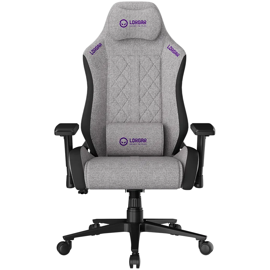 LORGAR CHA41, Ergonomic Gaming Chair Advanced, premium anti-stain fabric, Grey