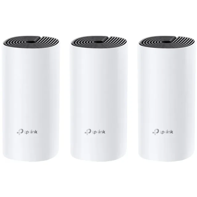 TP-Link Deco M4 (3-pack) AC1200 Whole-Home Mesh Wi-Fi System,Qualcomm CPU,867Mbps at 5GHz+300Mbps at 2.4GHz,2 Gigabit Ports, 2 internal antennas,MU-MIMO, Beamforming,Parental Controls,QoS,Reporting,Ac