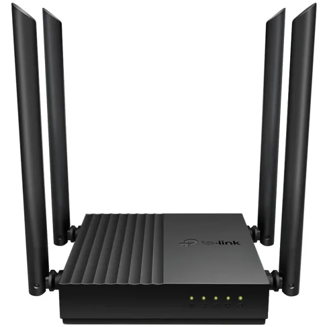 TP-Link Archer C64 AC1200 Wireless MU-MIMO WiFi Router, 4 x G LAN, 1 x G WAN, 400 Mbps (2.4 GHz) + 867 Mbps (5 GHz) 802.11ac Wave2 WiFi, MU-MIMO, Beamforming, AP mode, WPA3, 4 x external antennas, 1.2