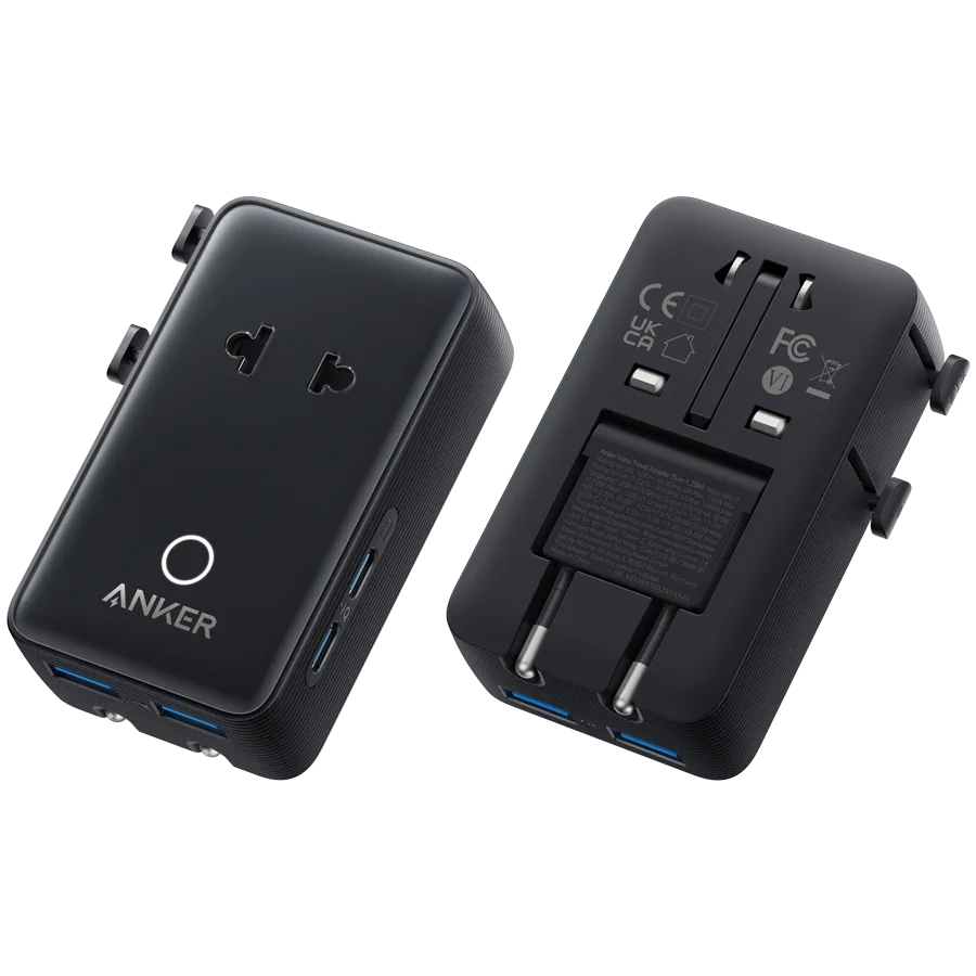 Anker Nano Travel Adapter (5-in-1, 20W) Black