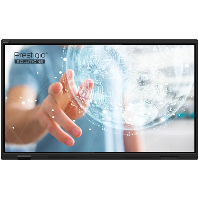 PRESTIGIO SOLUTIONS Multiboard 65-inch Light Series Gen 7, Android 14, Google EDLA, AI button, 8/128GB, 50TP, black