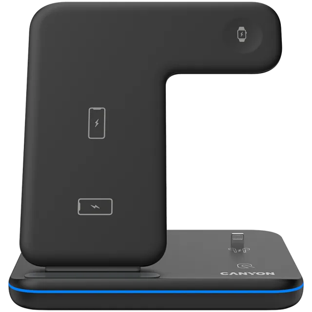 CANYON wireless charger WS-302 15W 3in1 Black