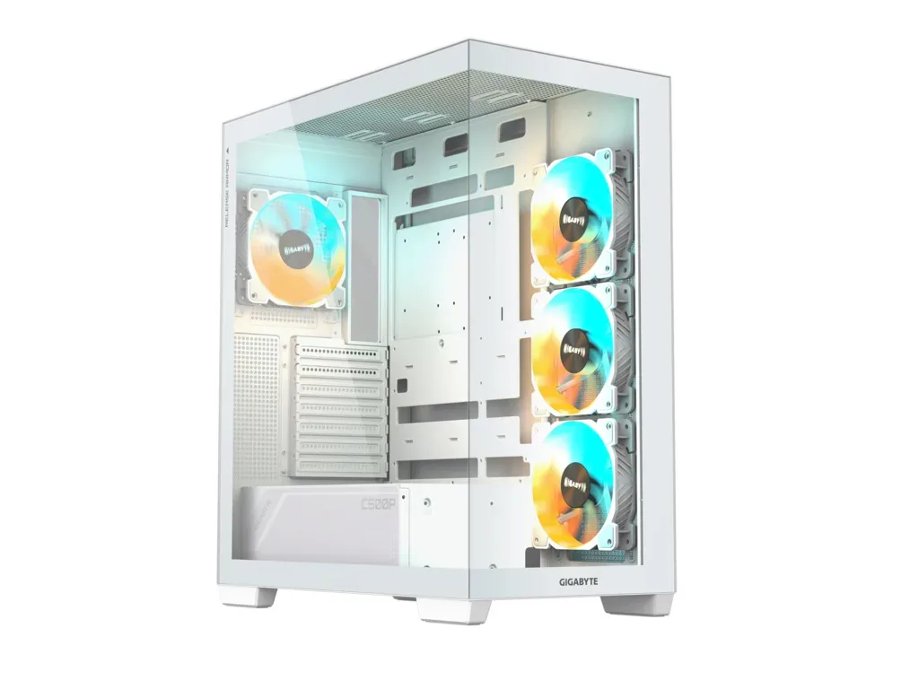 Gigabyte C500 Panoramic Stealt Mid-tower, ATX, 4x ARGB fans White Case