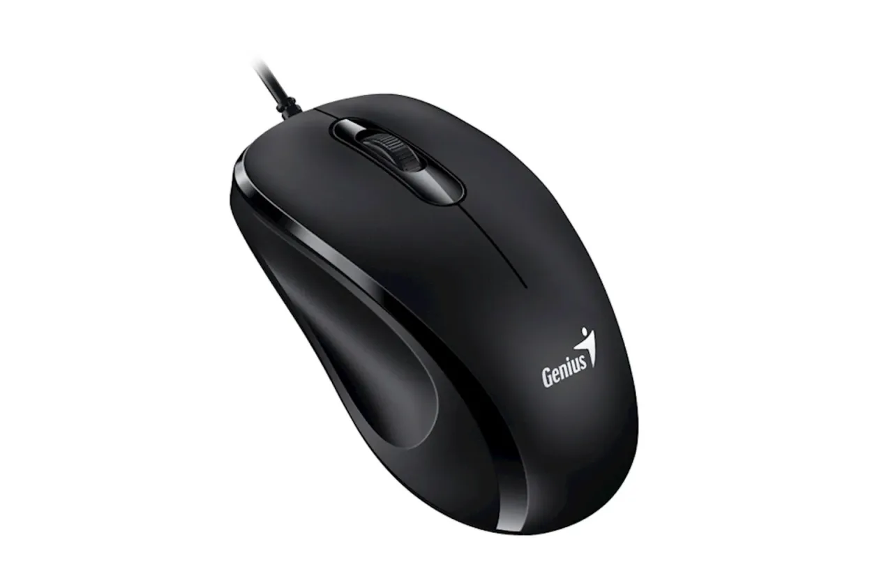 Genius miš DX-101 crni USB, optički, 1200 DPI, 1.5m, 3 tipke, 83g