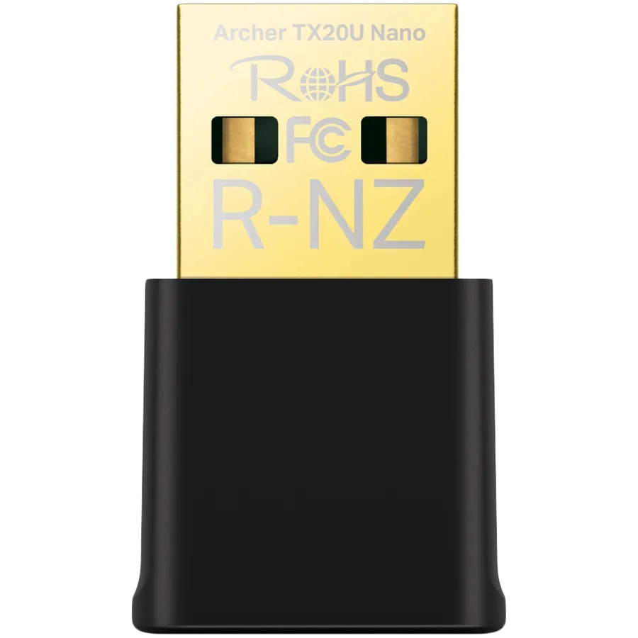 TP-Link Archer TX20U Nano AX1800 Nano Dual Band Wi-Fi 6 USB Adapter, 1201 Mbps at 5 GHz + 574 Mbps at 2.4 GHz, 2xInternal Antennas, USB 2.0, MU-MIMO, OFDMA, WPA3, Nano design, Plug and Play