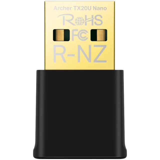 TP-Link Archer TX20U Nano AX1800 Nano Dual Band Wi-Fi 6 USB Adapter, 1201 Mbps at 5 GHz + 574 Mbps at 2.4 GHz, 2xInternal Antennas, USB 2.0, MU-MIMO, OFDMA, WPA3, Nano design, Plug and Play