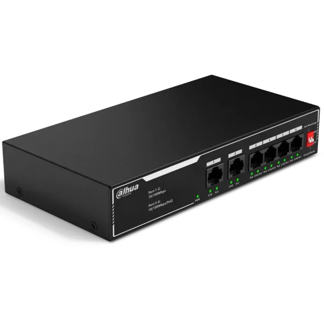 Dahua 6-Port Unmanaged Gigabit PoE Switch with 4-Port PoE