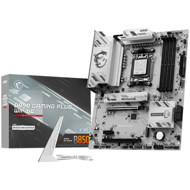 MSI B850 GAMING PLUS WIFI6E Motherboard, ATX - Supports AMD Ryzen 9000/8000 / 7000 Processors, AM5 - DDR5 Memory Boost 8200+ MT/s (OC), PCIe 4.0 x16, M.2 Gen5, Wi-Fi 6E, 2.5G LAN