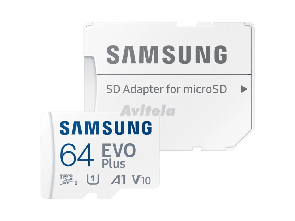 Samsung Micro SD 64GB EVO Plussa adapterom;Up to 160MBs