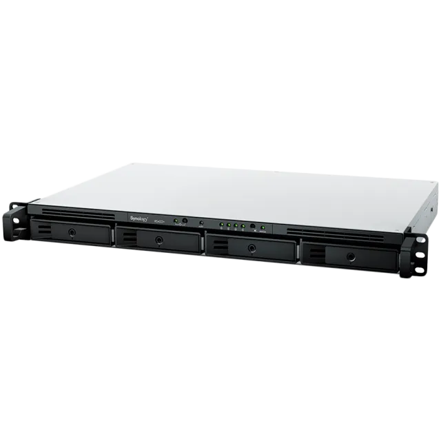 Synology NAS RS422+, rack, AMD Ryzen R1600, 2GB DDR4, 4-bay,  USB, LAN 2x1GbE, 1U, 1 x Gen3 x2 network upgrade slot, 3-year hardware warranty.