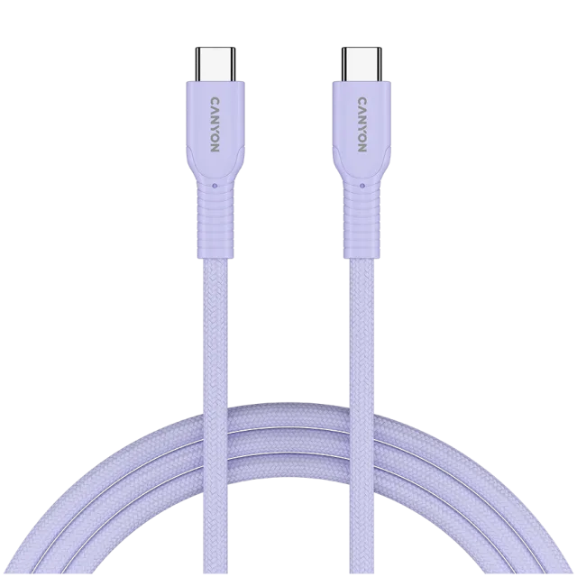 CANYON cable OnWire 60CL C-C 60W COLOR Braided 1m Purple