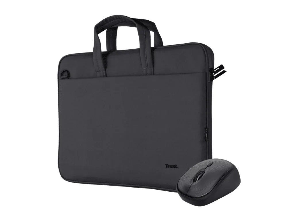 Trust Bologna torba i miš set torba za laptop 16", crna silent miš