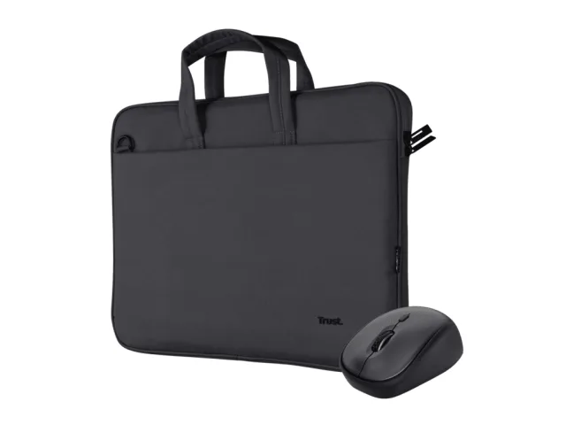 Trust Bologna torba i miš set torba za laptop 16", crna silent miš