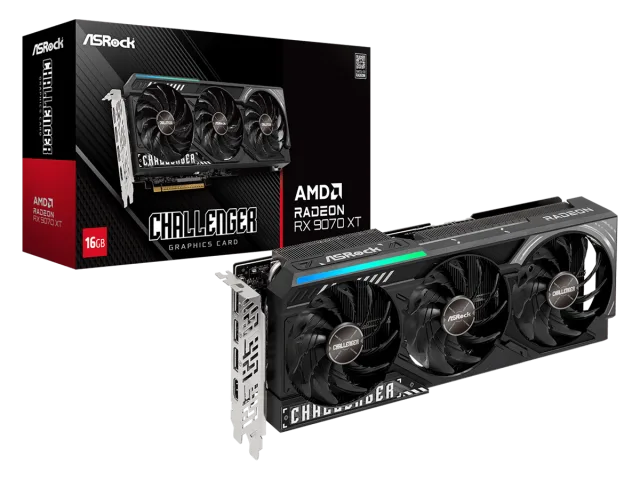 ASROCK VGA RX 9070 XT CL16GB GDDR6, 256bit, 3xDP, HDMI