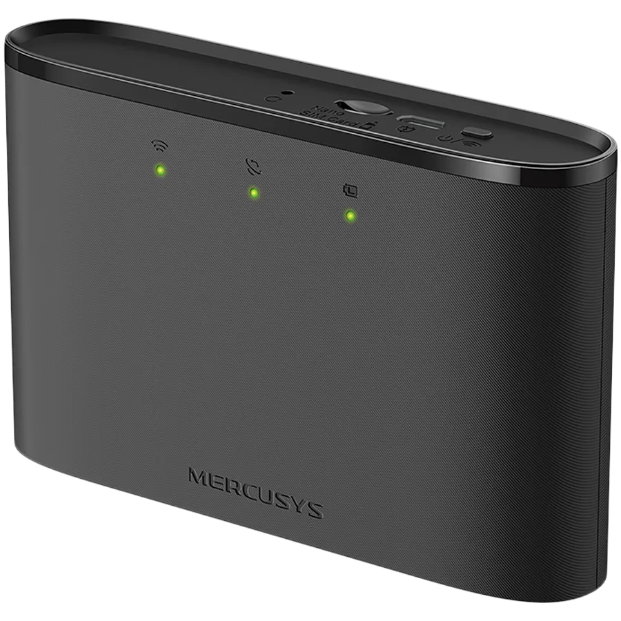 Mercusys MT110 4G LTE Mobile Wi-Fi, 2200 mAh battery, 4G LTE Speeds up to 150 Mbps, 150 Mbps WiFi 2.4 GHz, SIM Card Plug and Play, MERCUSYS App, Connect up to 10 Devices