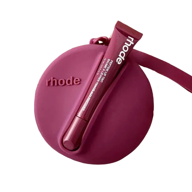 Rhode ROUND torbica with lipstick Burgundy