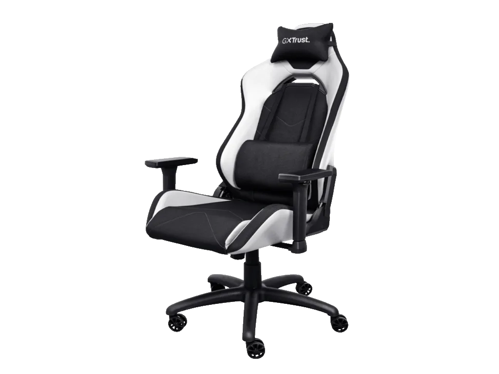 Trust GXT 714W gaming stolica RUYA, crno-bijela, udobna,podesiva, ergonomska, eko materijal