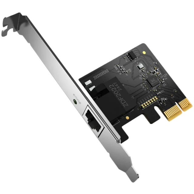 Mercusys MA210E Gigabit PCIe Network Adapter, 1x PCI Express, 1x RJ45 Port,1 Gbps, Full-Height Bracket/Low-Profile Bracket, Wake-on-LAN, Flow Control, Energy-Efficient Ethernet (EEE),