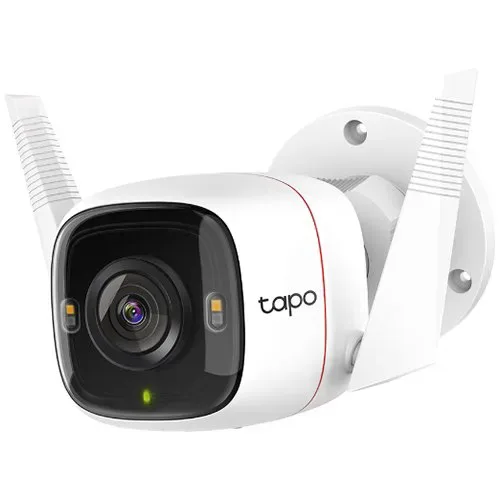 TP-Link Tapo C320WS Outdoor Security Wi-Fi Camera 2K (2560x1440), 2.4 GHz,2T2R, 2×External Antennas,1 × 10/100 Port, Motion Detection and Notifications, Sound Alarm, Starlight Night Vision(Up to 30 m)