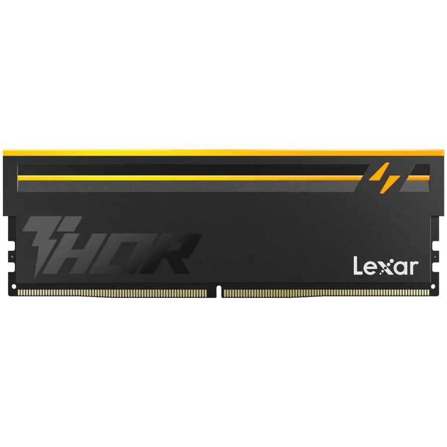 Lexar THOR 2.0 16GB DDR5 6000 CL36 1.3V Memory with heatsink and RGB lighting, Black Color, Single pack