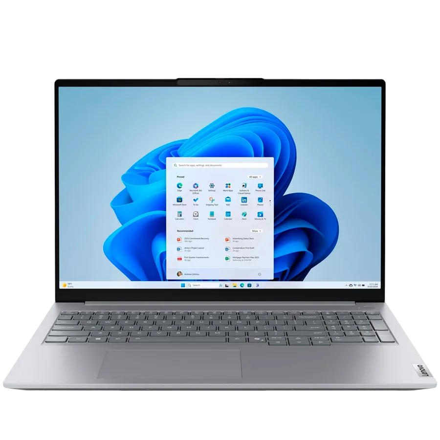 ThinkBook 16 G9 IRL, 16'' WUXGA (1920x1200) IPS 300 nits AG, Ultra 5 210H, 8C, 16GB DDR5, 512GB SSD M.2,Intel Intg,1080p IR Cam+Mic, WLAN + BT, 2x USB 3.2, 1x USB 3.2 Type C, 1x USB THB 4, HDMI, SD re
