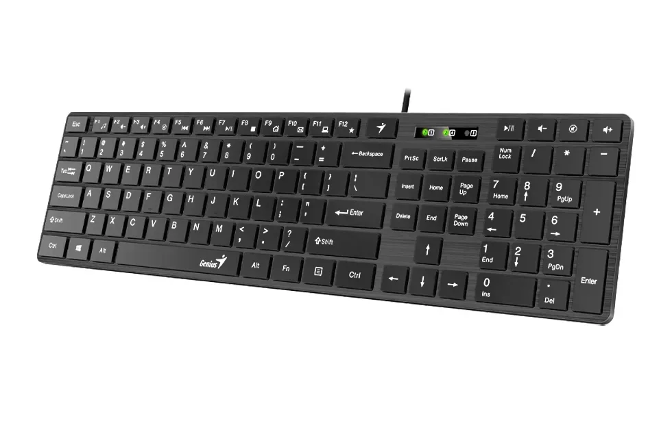 Genius SlimStar 126 tastatura USB veza, low-profile tipke crna