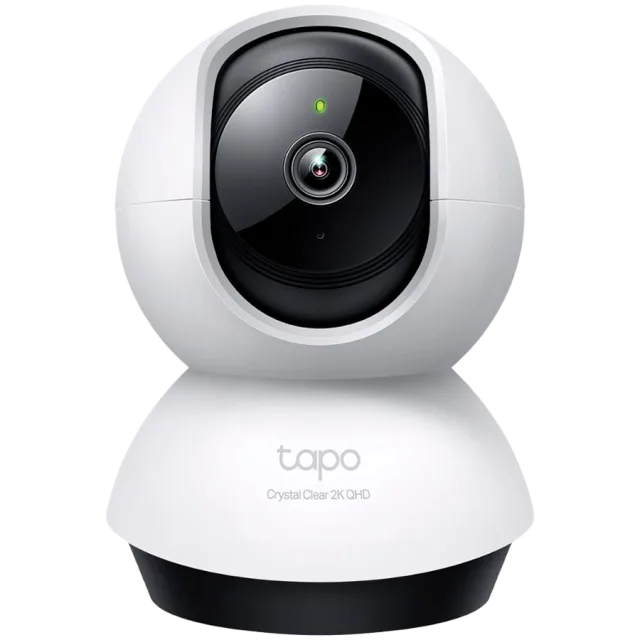 TP-Link Tapo C220 Pan/Tilt AI Home Security Wi-Fi Camera, 2K QHD (2560x1440), 2.4 GHz, Horizontal 360º, Pan/Tilt, Smart AI Detection and Notifications (motion, people, pets, cars, abnormal sound),Moti