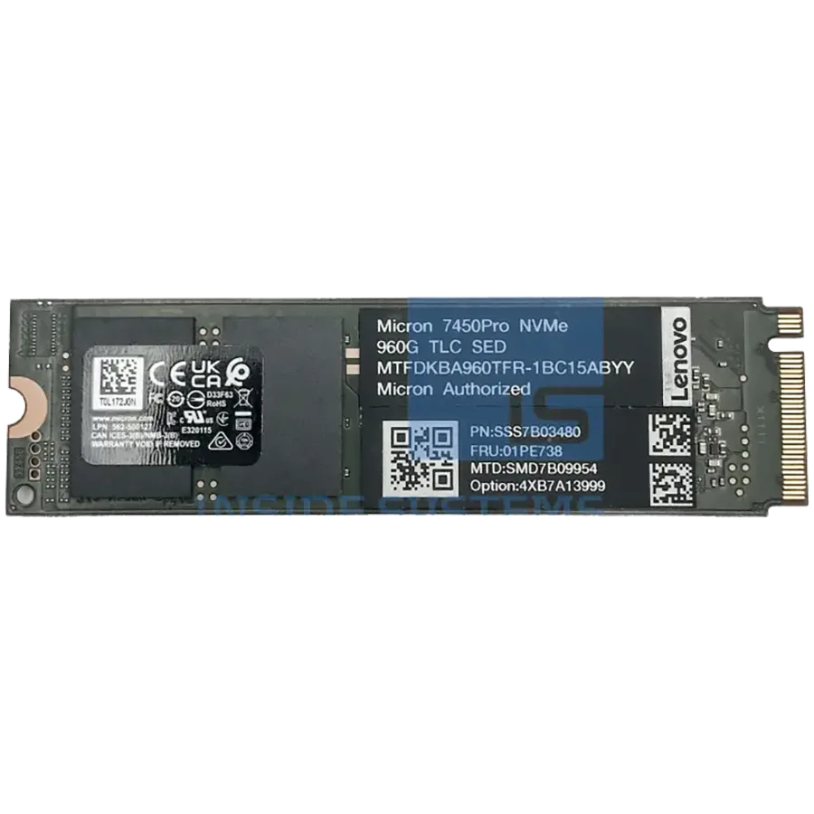Lenovo ThinkSystem M.2 7450 PRO 960GB Read Intensive NVMe PCIe 4.0 x4 NHS SSD