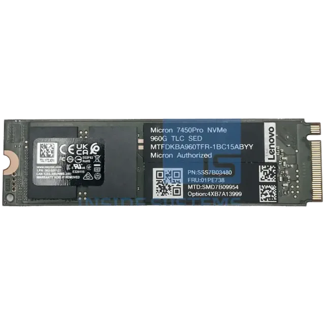 Lenovo ThinkSystem M.2 7450 PRO 960GB Read Intensive NVMe PCIe 4.0 x4 NHS SSD