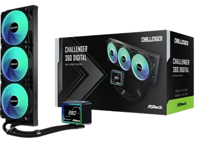 ASROCK 360 A-RGB AIO BlackCPU Liquid Cooler, PRO1851, 1700, AM4, AM5