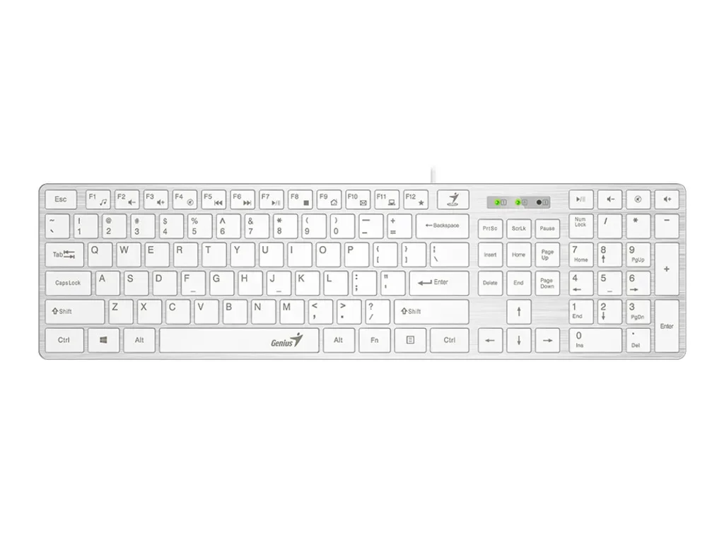 Genius SlimStar 126 tastatura  USB veza, low-profile tipke, bijela