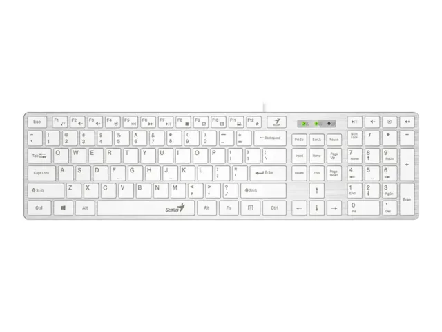 Genius SlimStar 126 tastatura  USB veza, low-profile tipke, bijela