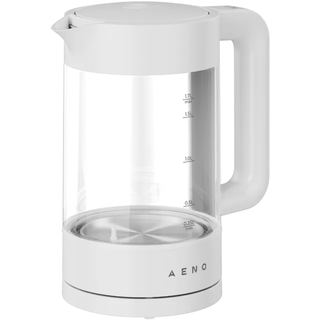 Electric Kettle, white, 220-240V, 1850-2200W, 1.7L, Keep warm 30 min, 40,60,80,90,100, console in Handle