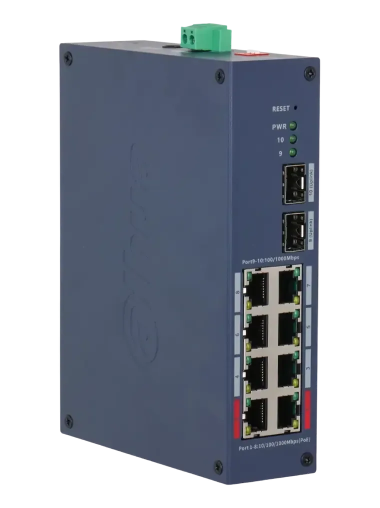 Dahua Gigabit Switch sa 8-Port PoE 10-Port Cloud Managed Indust. CHS4210-8GT-110