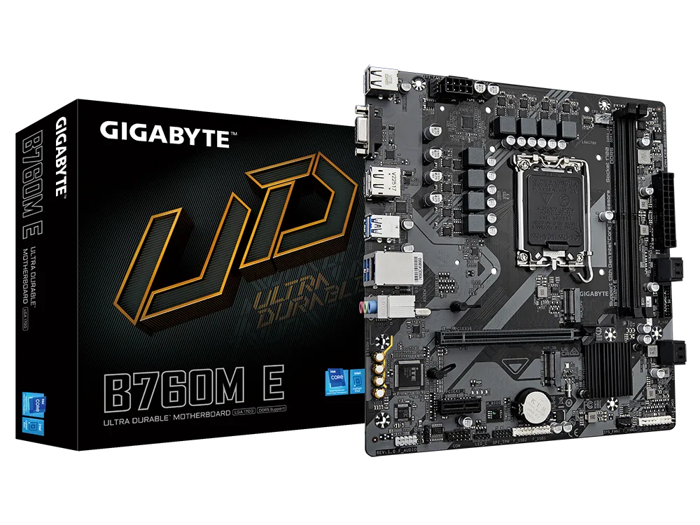 Gigabyte MB B760M ELGA1700; 2xDDR5; 2xM.2, 4xSATA 6xUSB; VGA, HDMI, DP; mATX