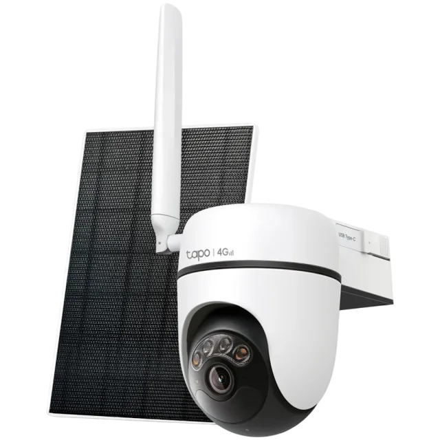 TP-Link Tapo C615G KIT Solar-Powered Pan/Tilt Security Camera Kit, 2K 3MP(2304x1296), 2.4 GHz, 10400mAh rechargeable lithium-ion battery, Solar panel (5.2V, 2.5W), Pan/Tilt, Non-Stop Power, Smart Dete