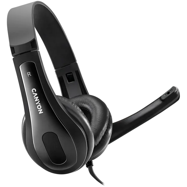 CANYON PC headset CHSU-1 PC Mic USB 2m Black